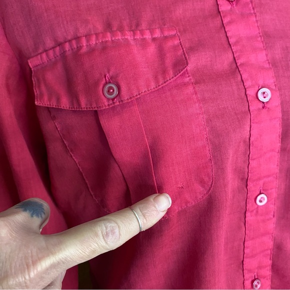 Vintage Cherry Stix ltd Pink Button down Polycotton Top. 1960’s. Large. Pockets. - Picture 11 of 16